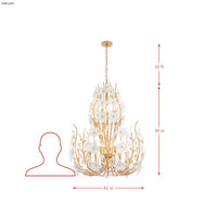 Petal Court 9+3 Light Chandelier