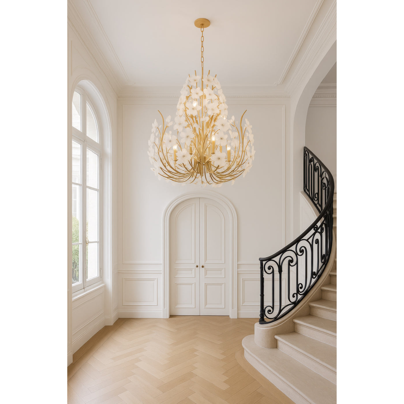 Petal Court 9+3 Light Chandelier