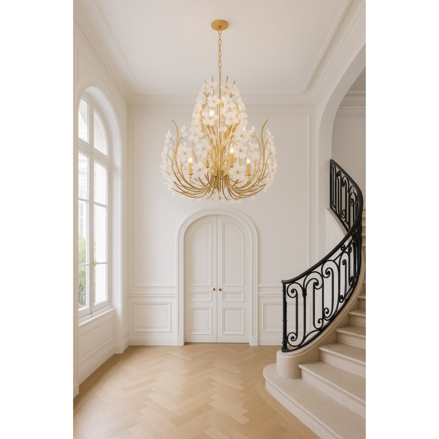 Petal Court 9+3 Light Chandelier