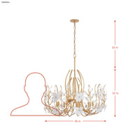 Petal Court 9 Light Pendant