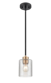7.25'' Renitta Matte Black/Modern Gold 1 Light Mini Pendant