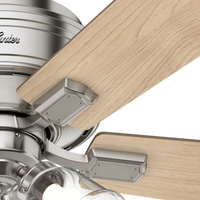 42 inch Crestfield Brushed Nickel Low Profile Ceiling Fan with LED Light Kit and Pull Chain