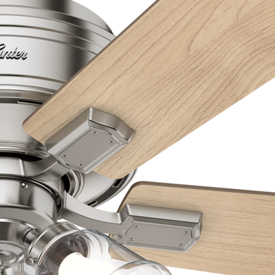 42 inch Crestfield Brushed Nickel Low Profile Ceiling Fan with LED Light Kit and Pull Chain