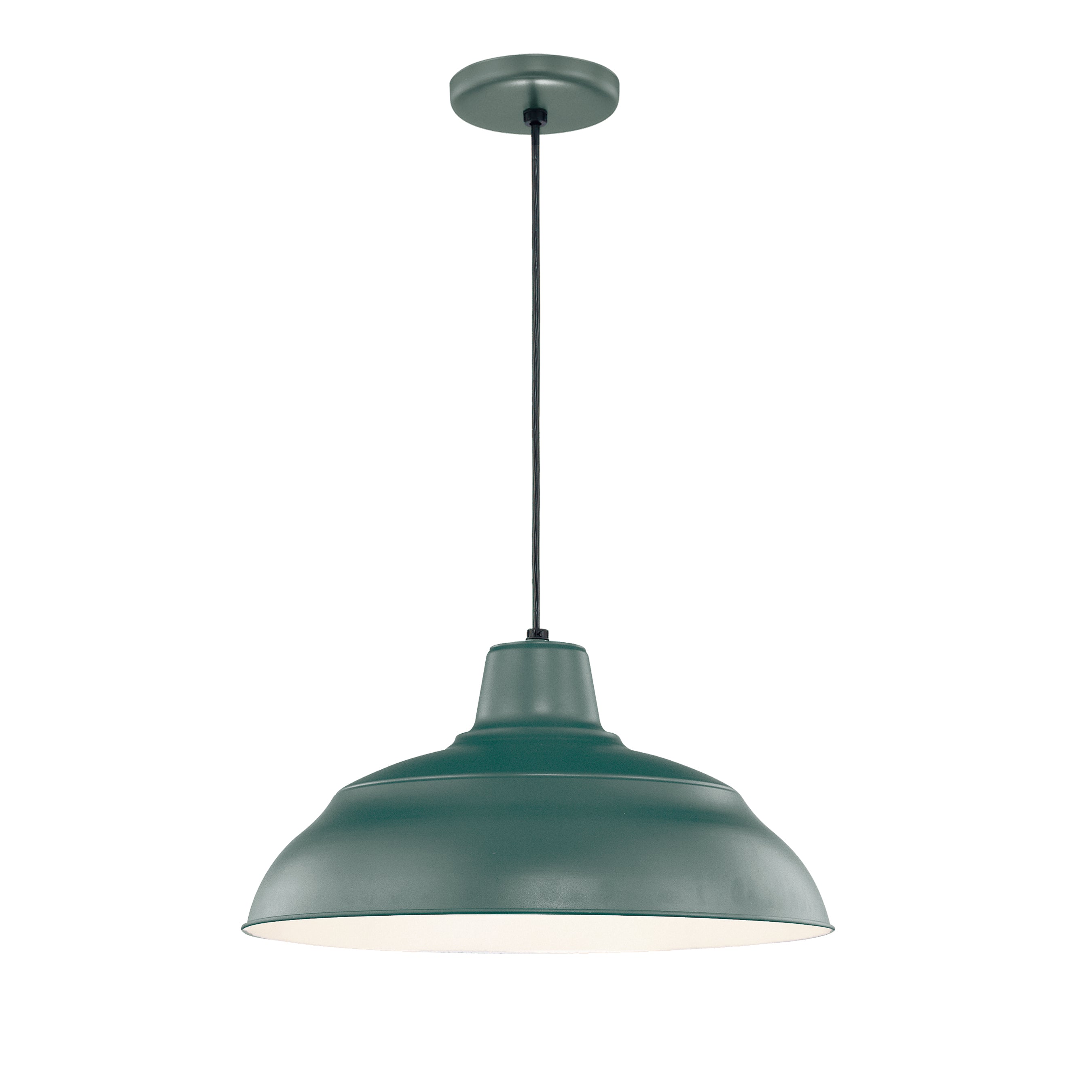 9.25'' R Series Satin Green 1 Light Pendant