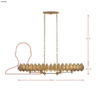 Petal Reign 6 Light Linear Pendants