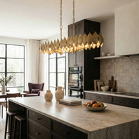 Petal Reign 6 Light Linear Pendants