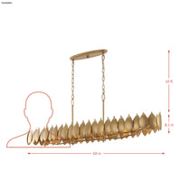 Petal Reign 8 Light Linear Pendants