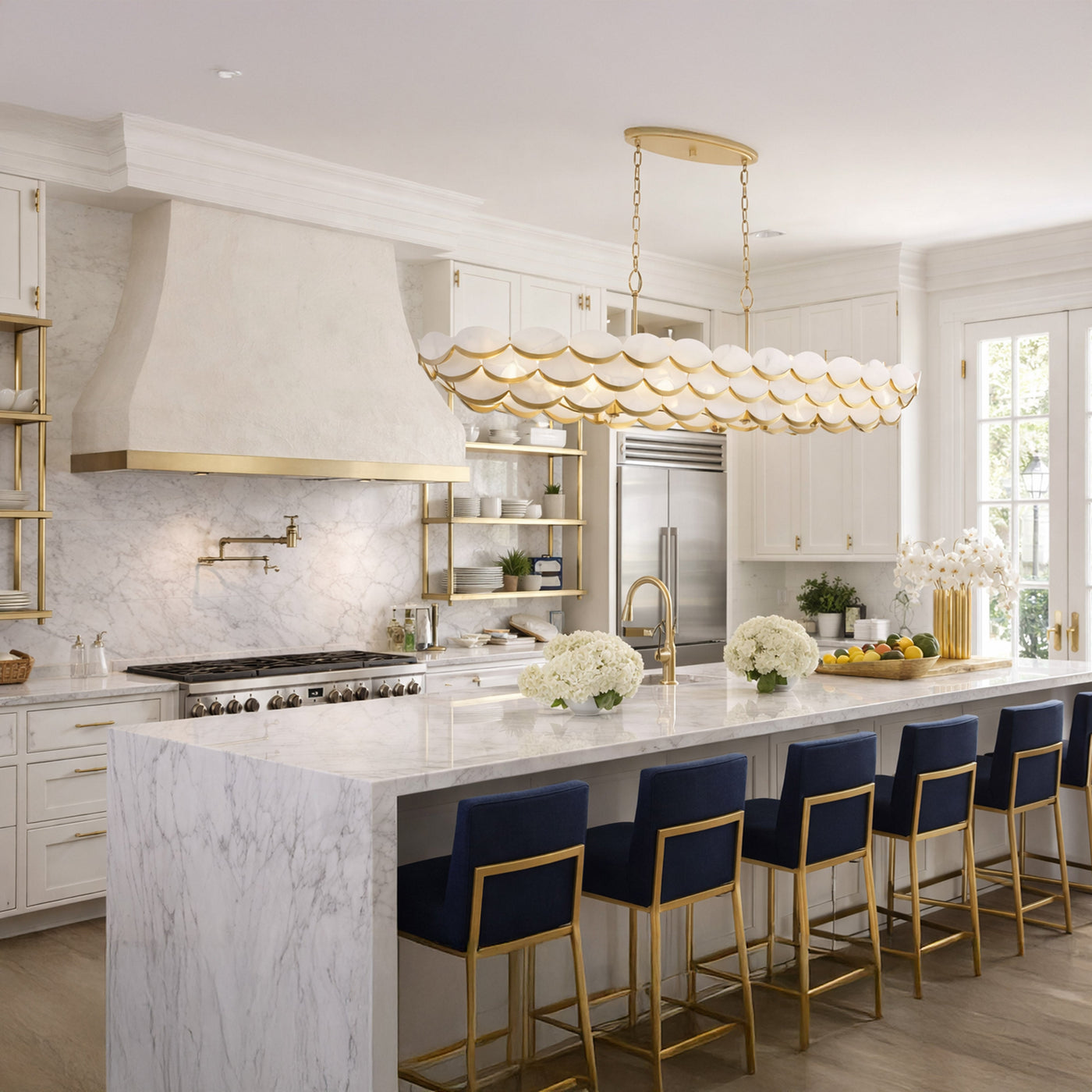 High Tide 6 Light linear Pendant