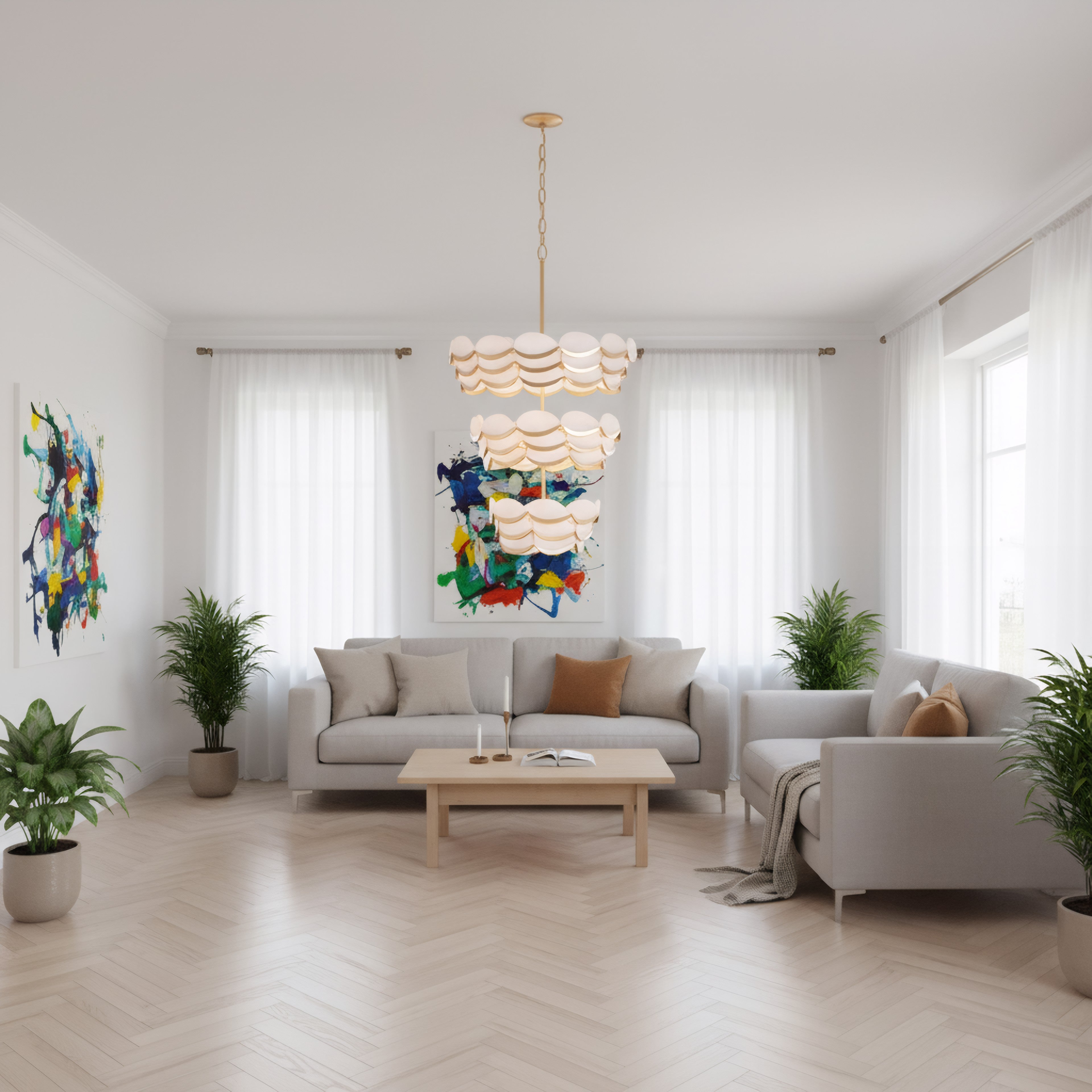 High Tide 11 Light 3 Tier Pendant