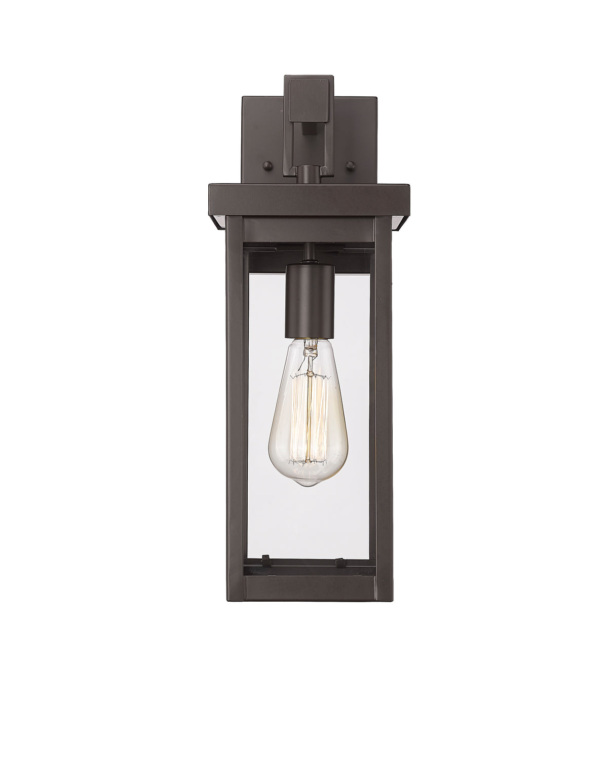 16-inch Barkeley Powder Coated Bronze 1-Light Outdoor Wall Sconce with Clear Glass