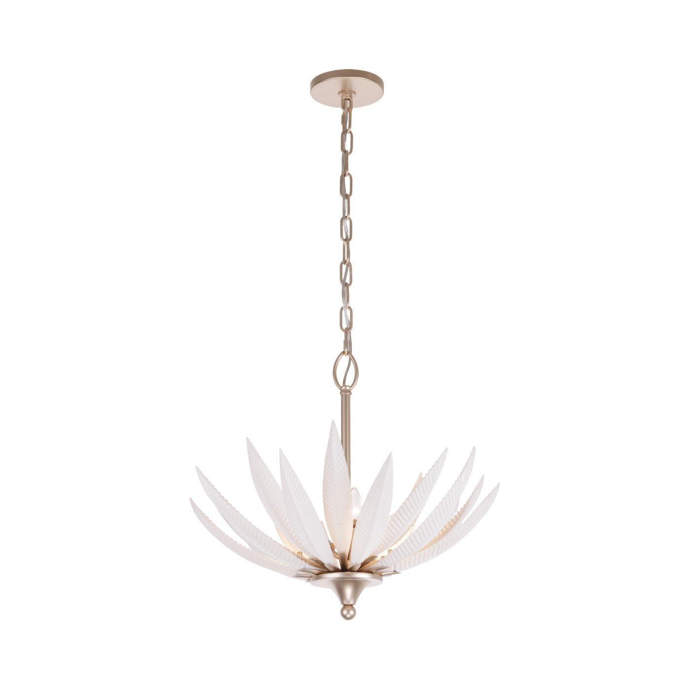 Zanara 3 Light Pendant with 3D Printed Ceramic Leaves