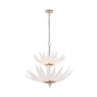 Zanara 9 Light Pendantwith 3D Printed Ceramic Leaves