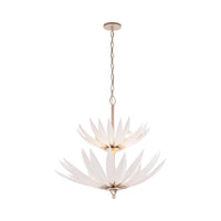 Zanara 9 Light Pendantwith 3D Printed Ceramic Leaves