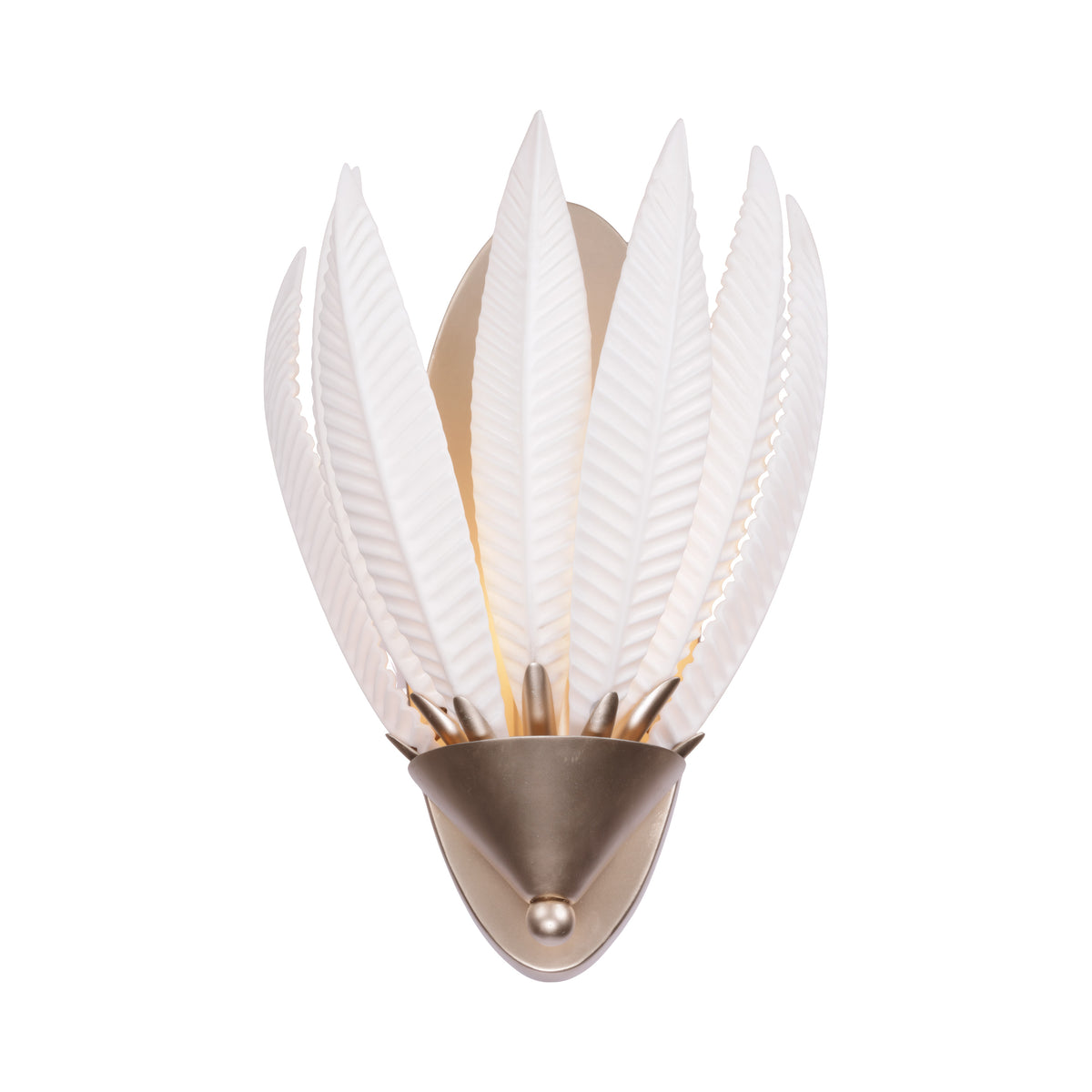 Zanara 1 light Wall Sconcewith 3D Printed Ceramic Leaves