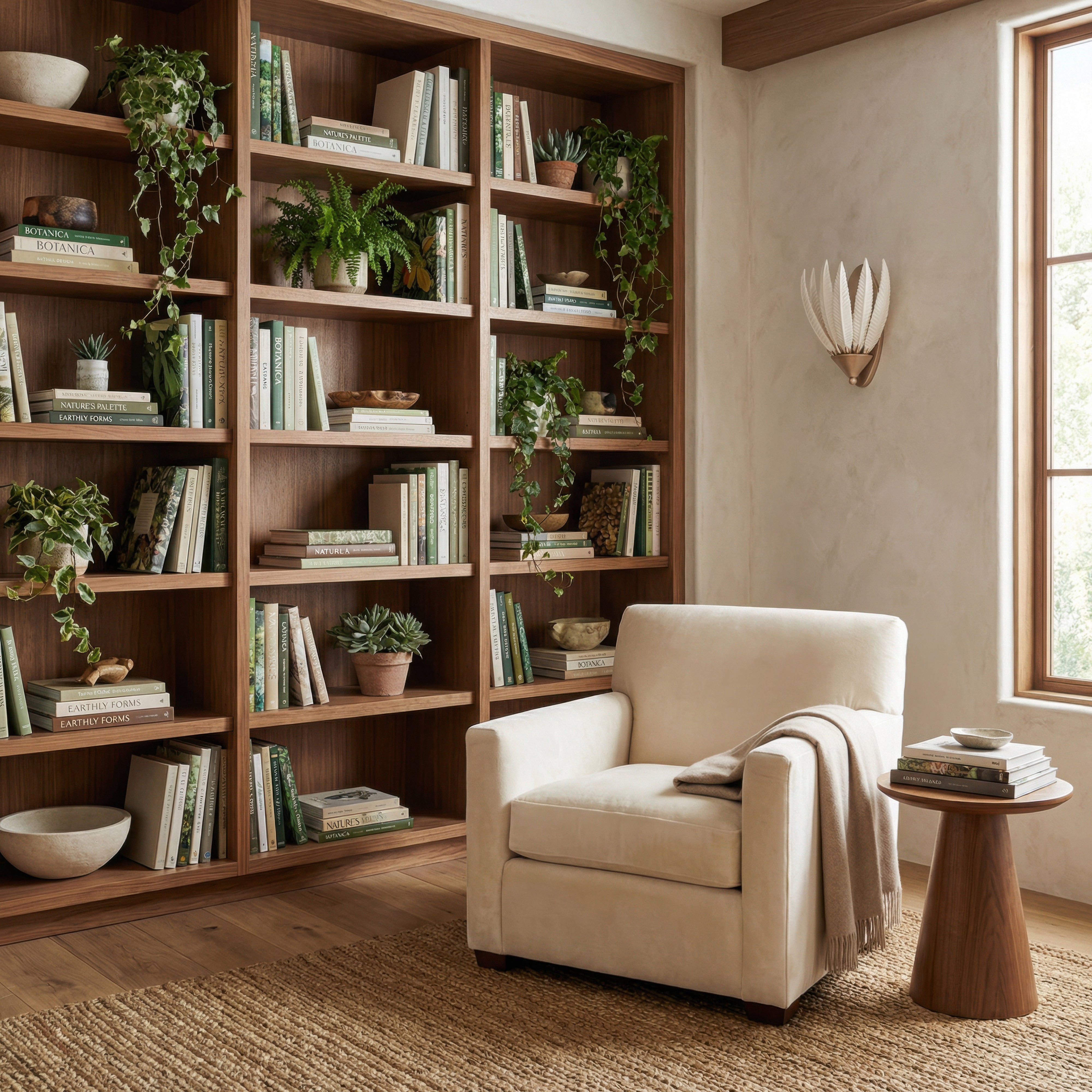 Zanara 1 light Wall Sconcewith 3D Printed Ceramic Leaves