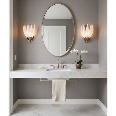 Zanara 1 light Wall Sconcewith 3D Printed Ceramic Leaves