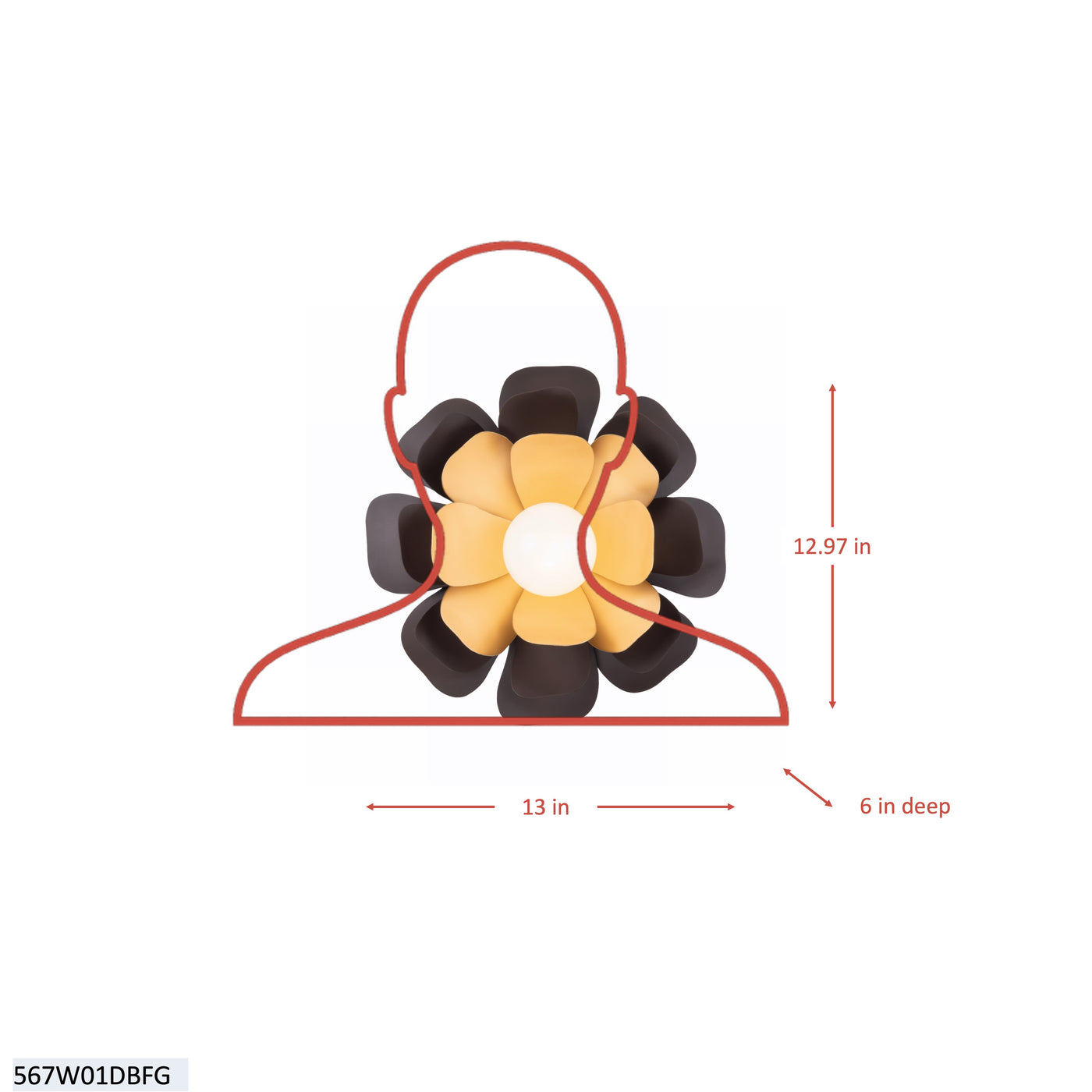 Botanic Panic 1 Light Wall or Ceiling Flush Mount