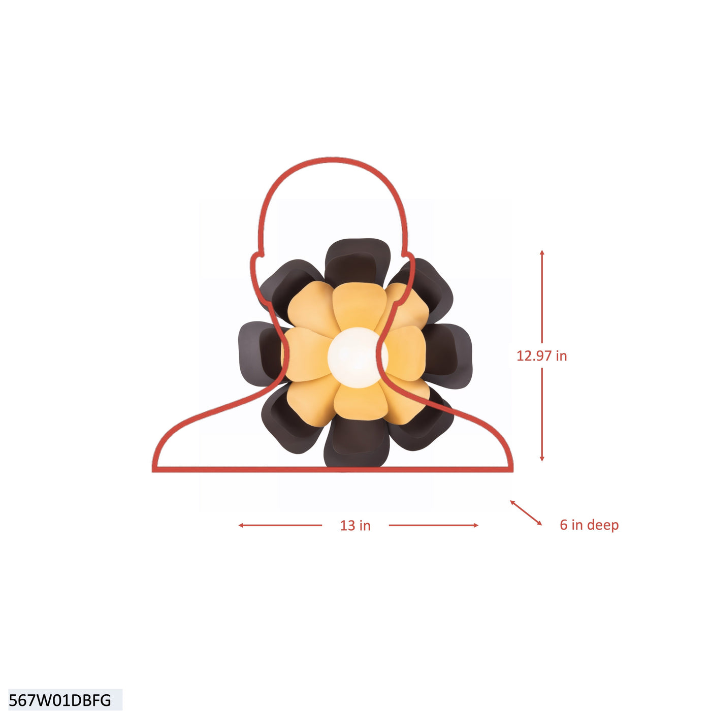 Botanic Panic 1 Light Wall or Ceiling Flush Mount