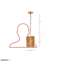 Urchin 1 Light Cylinder Mini Pendant