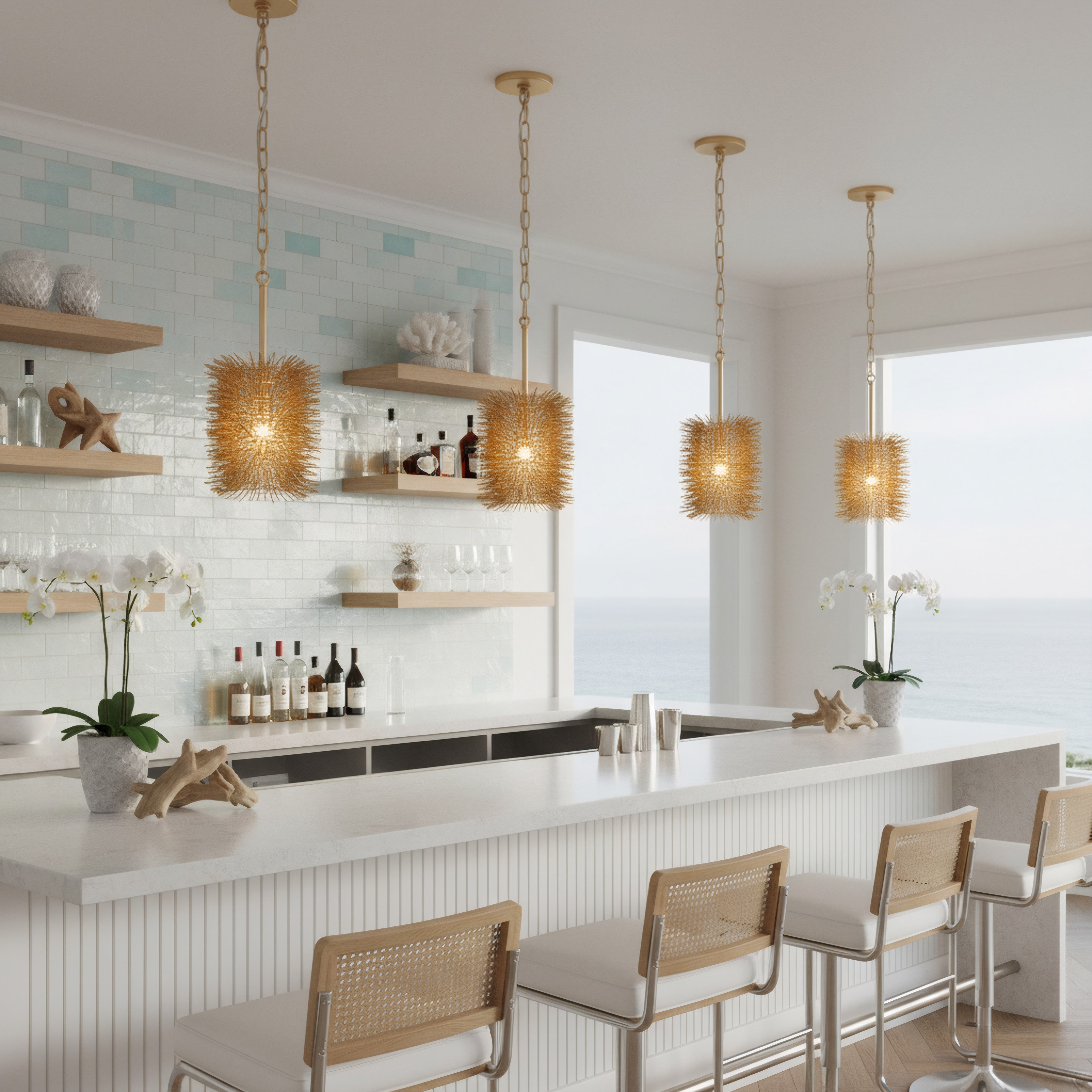 Urchin 1 Light Cylinder Mini Pendant