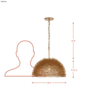 Urchin 1 Light Dome Pendant
