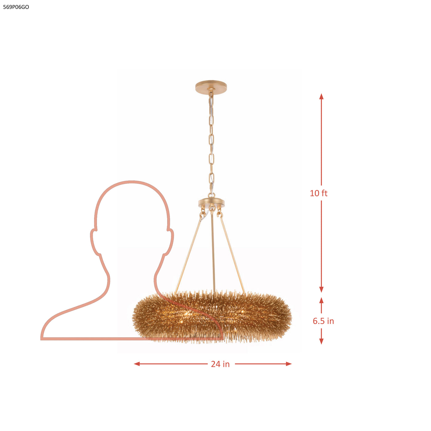 Urchin 6 Light Pendant