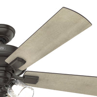 52 inch Crestfield Noble Bronze Ceiling Fan with LED Light Kit and Handheld Remote