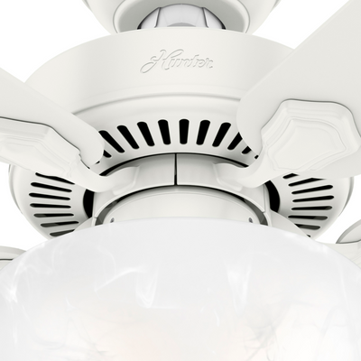 44 inch Swanson Fresh White Ceiling Fan with LED Light Kit and Pull Chain