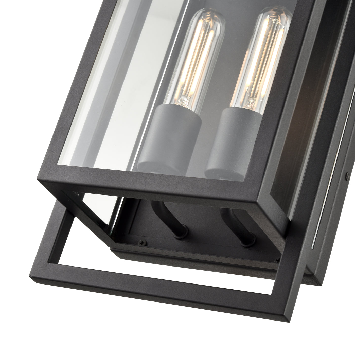 8.3'' Agatha Textured Black 2 Light Wall Sconce