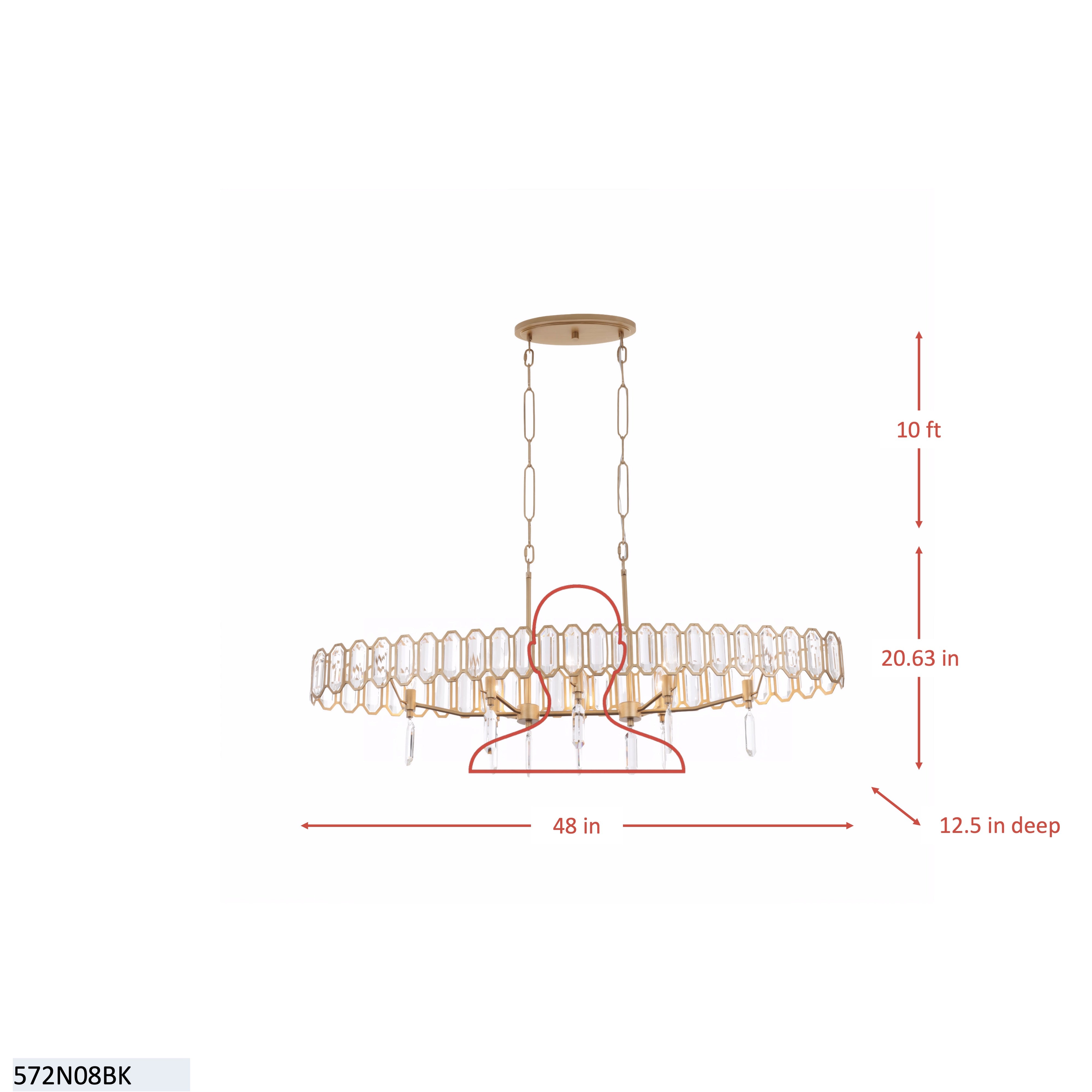 Drama Club 8 Light Linear Pendant