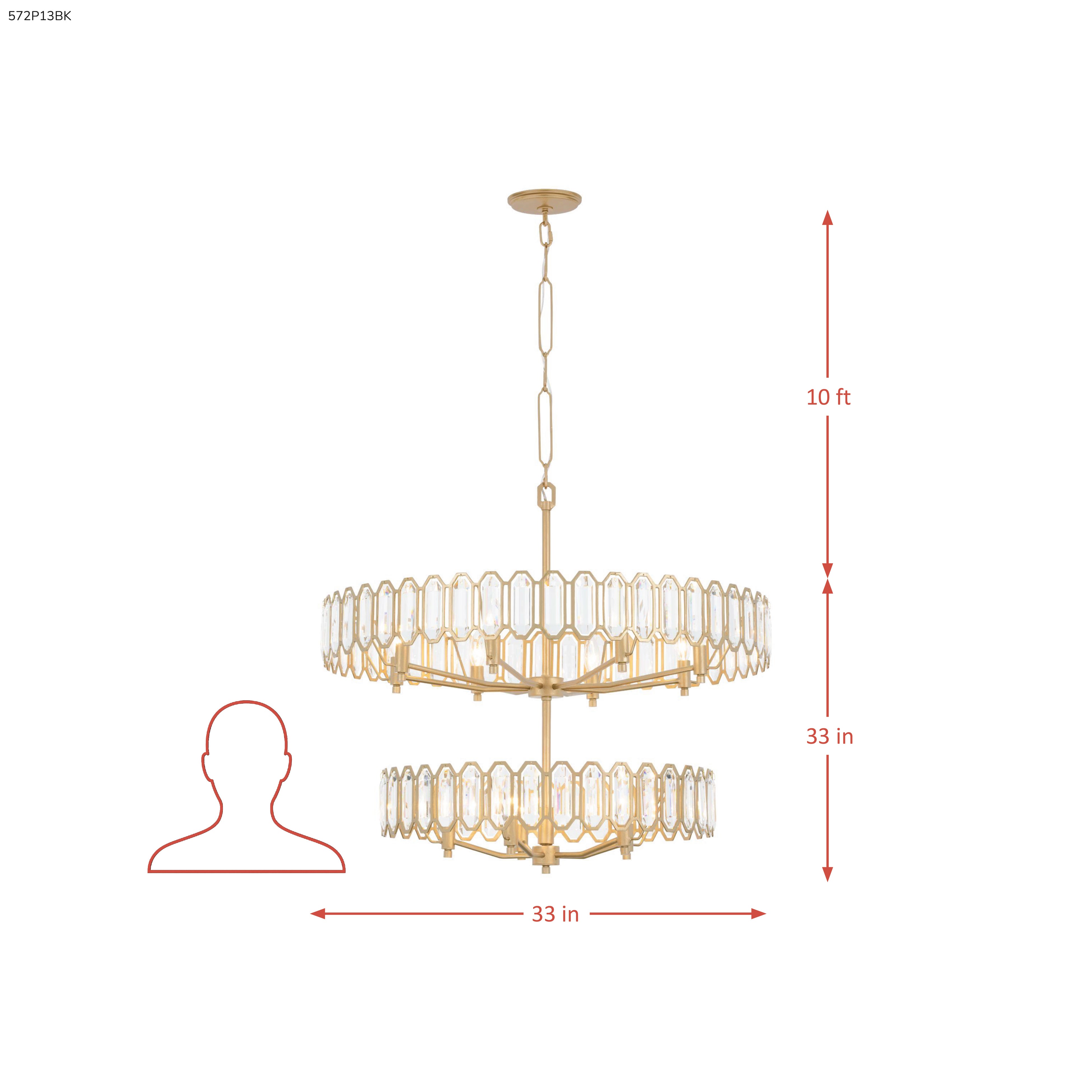 Drama Club 13 Light 2 Tier Pendant