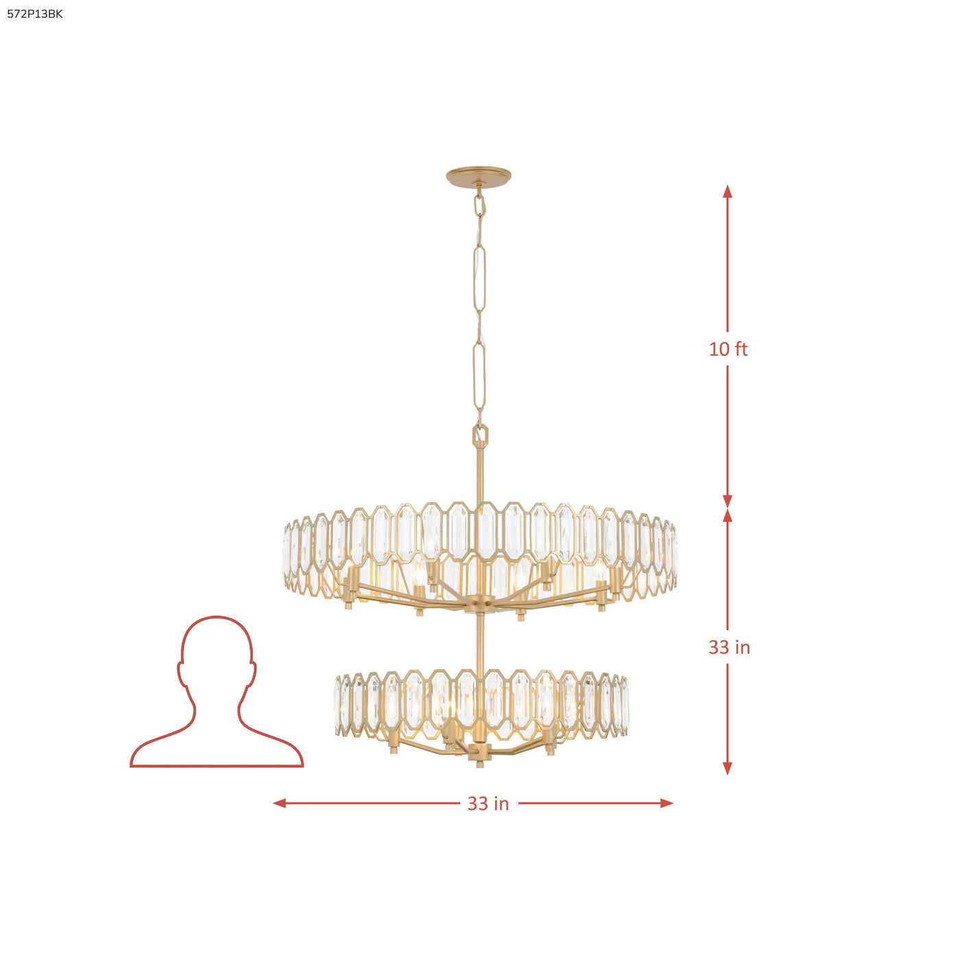 Drama Club 13 Light 2 Tier Pendant