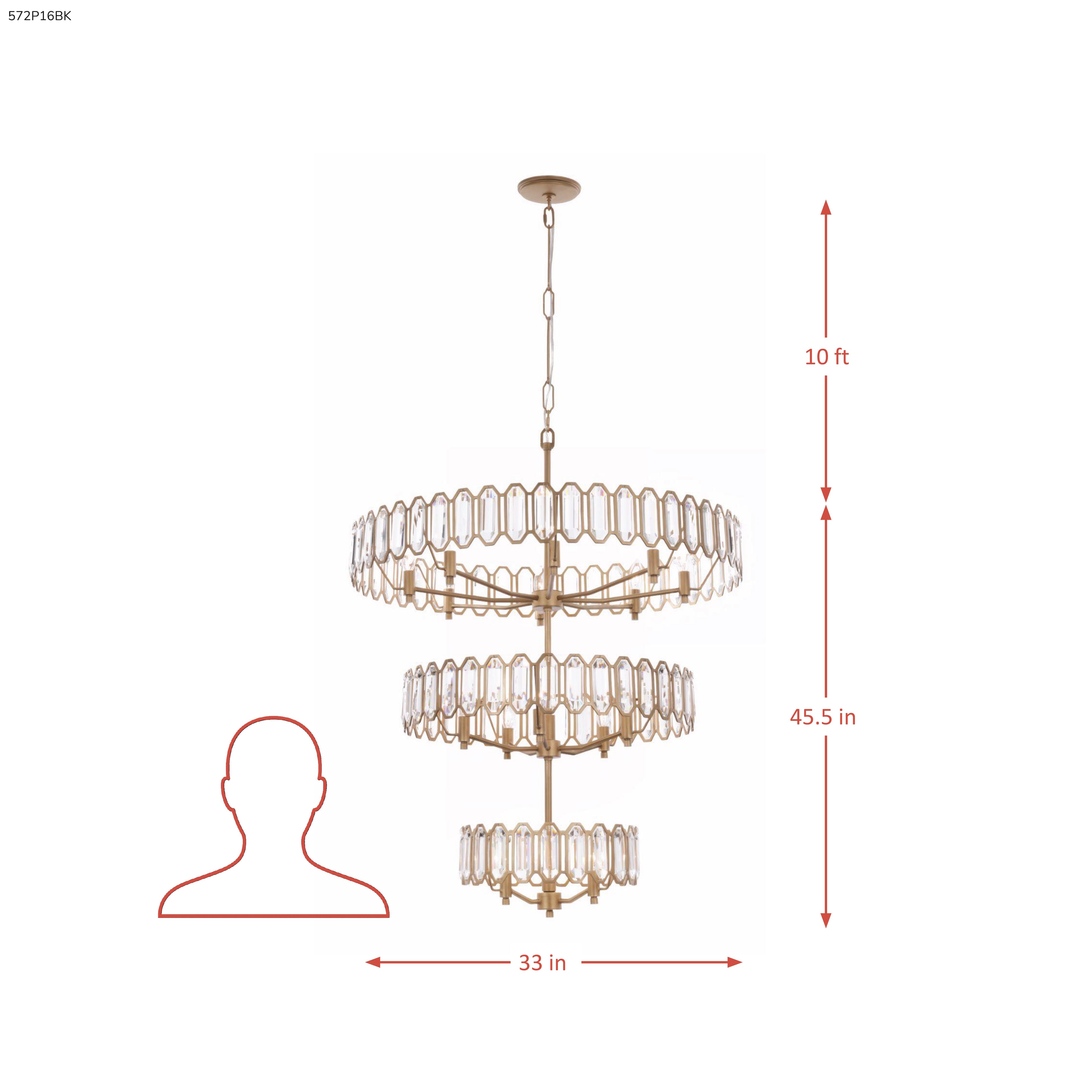 Drama Club 16 Light 3 Tier Pendant