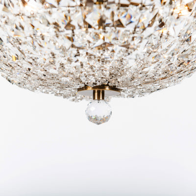 Crystal Baller 3 Light Leaded Crystal Empire Semi-Flush Mount
