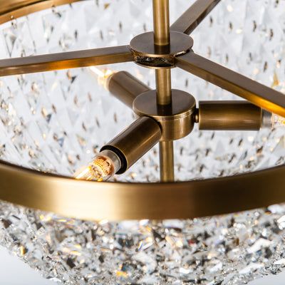 Crystal Baller 3 Light Leaded Crystal Empire Semi-Flush Mount