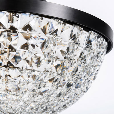 Crystal Baller 3 Light Leaded Crystal Empire Semi-Flush Mount