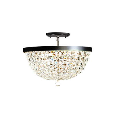 Crystal Baller 3 Light Leaded Crystal Empire Semi-Flush Mount