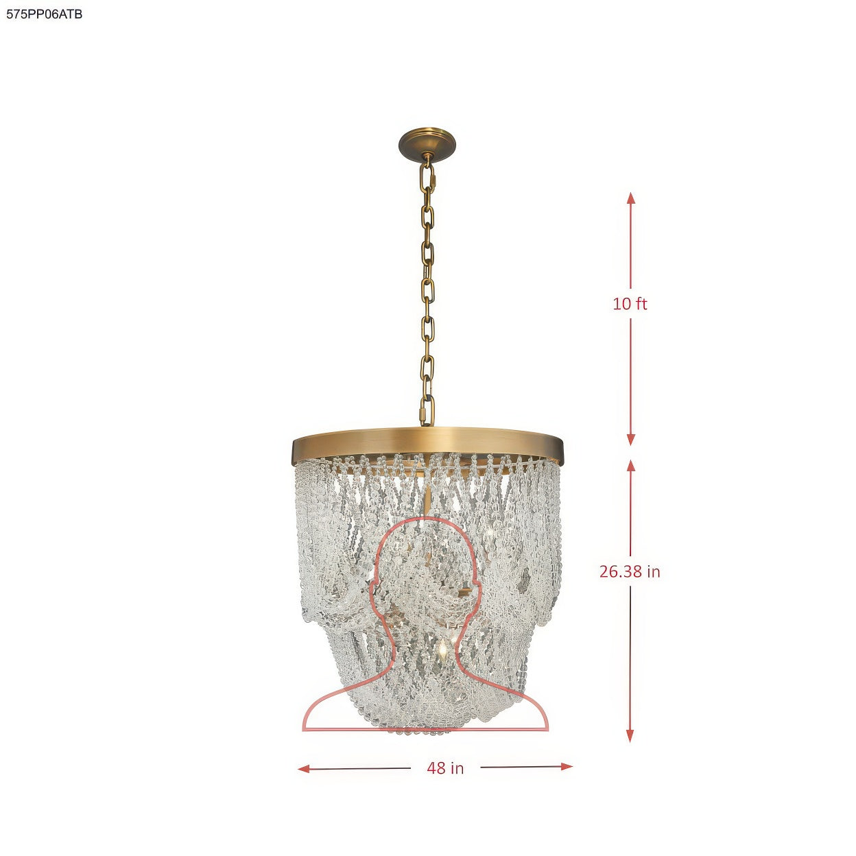 Solaire 6-lt Pendant
