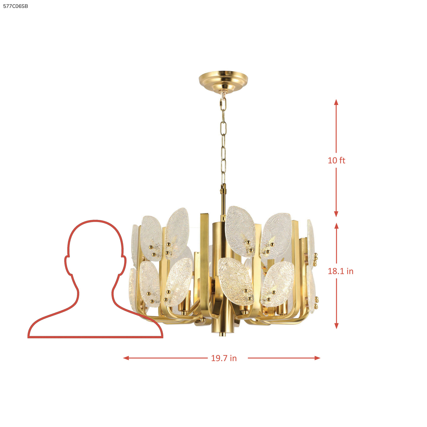 Brass Tax 6 Light Chandelier