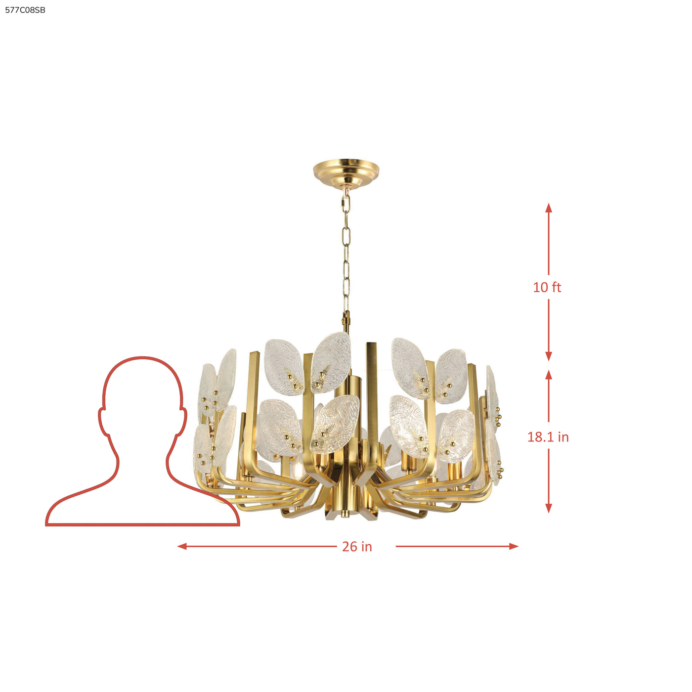 Brass Tax 8 Light Chandelier