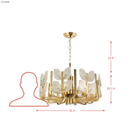 Brass Tax 8 Light Chandelier