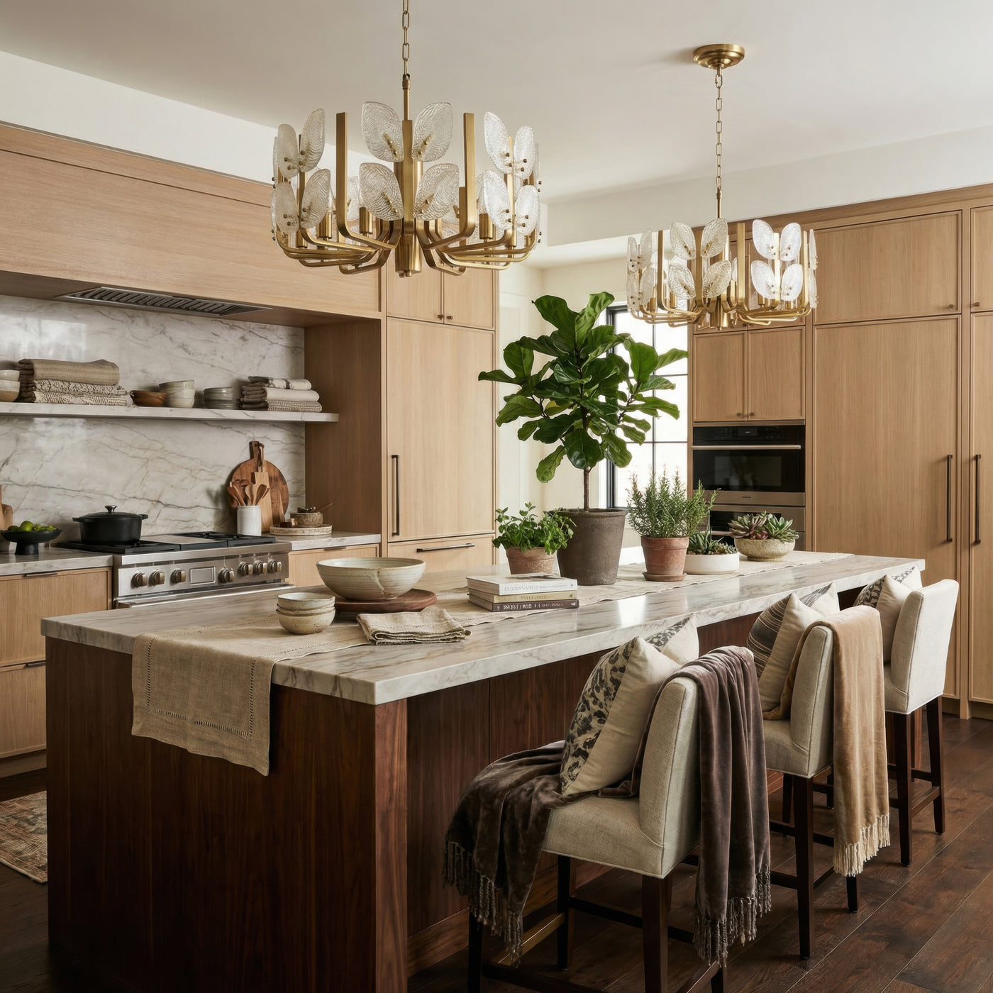 Brass Tax 8 Light Chandelier