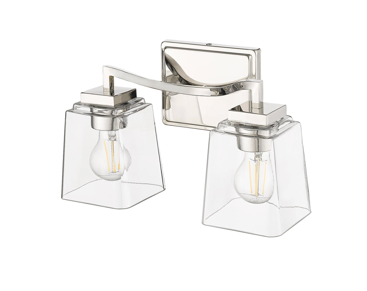 14'' Avenna Polished Nickel 2 Light Bath Vanity
