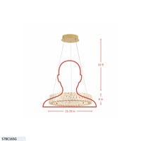 Golden Ratio 16 inch LED Crystal Pendant