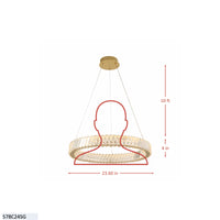Golden Ratio 24 in LED Crystal Pendant