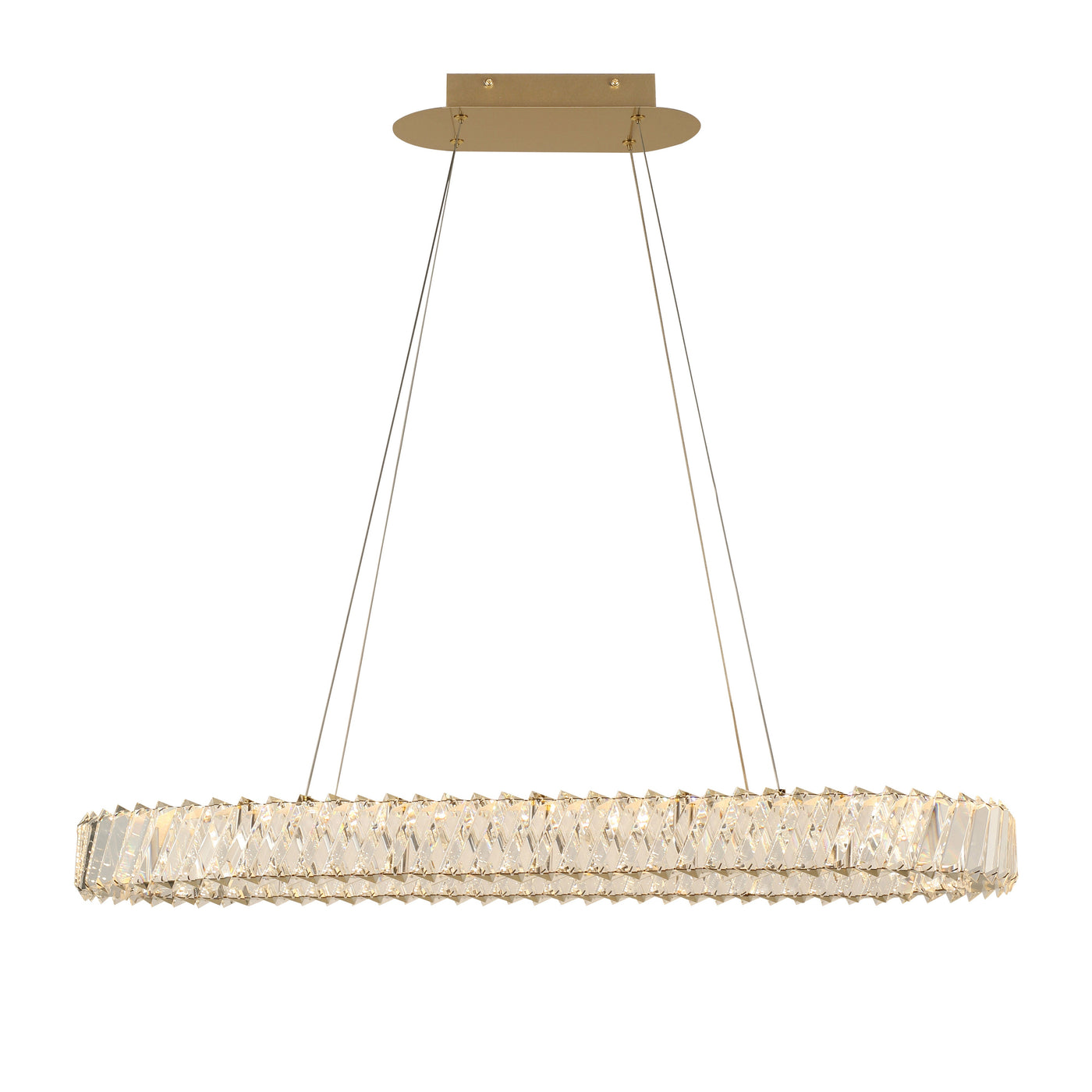 Golden Ratio 33 in Oval LED Crustal Pendant