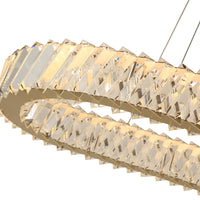 Golden Ratio 33 in Oval LED Crustal Pendant
