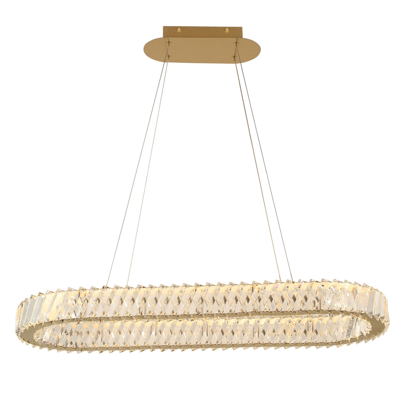Golden Ratio 33 in Oval LED Crustal Pendant