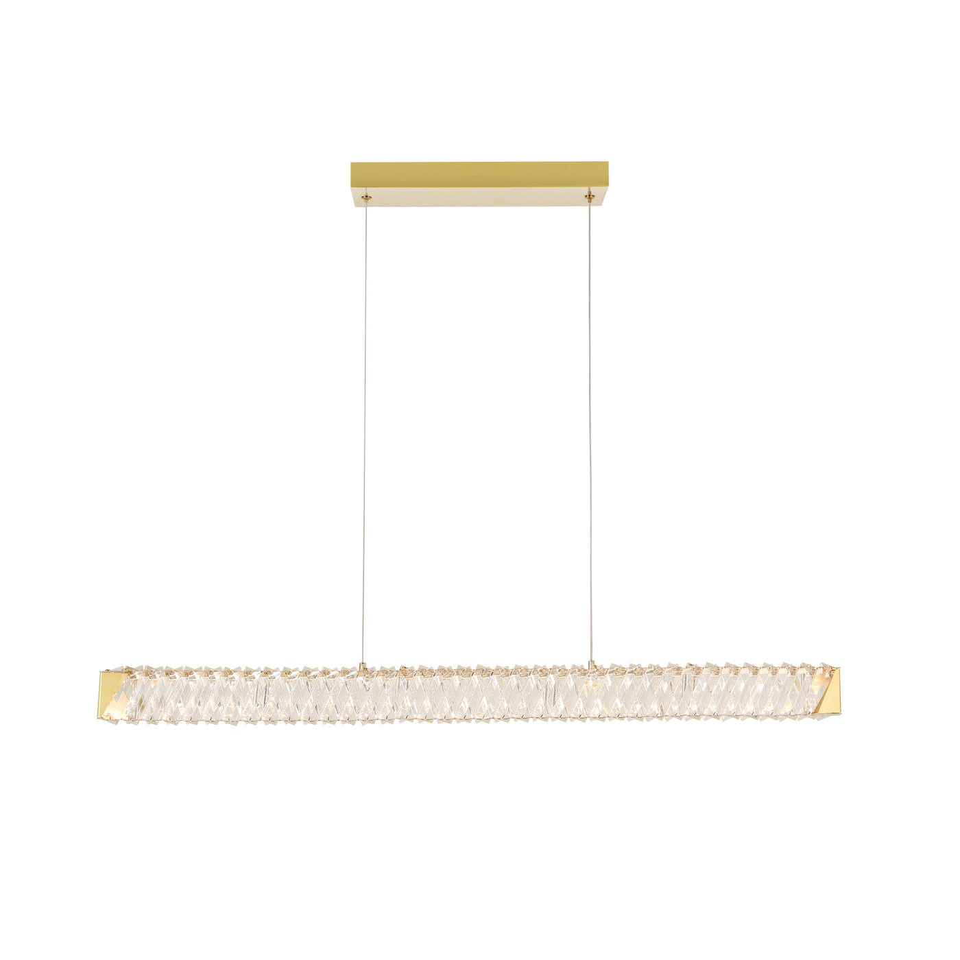 Golden Ratio 37 in LED Crystal Linear Pendant