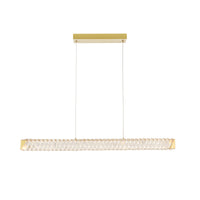 Golden Ratio 37 in LED Crystal Linear Pendant